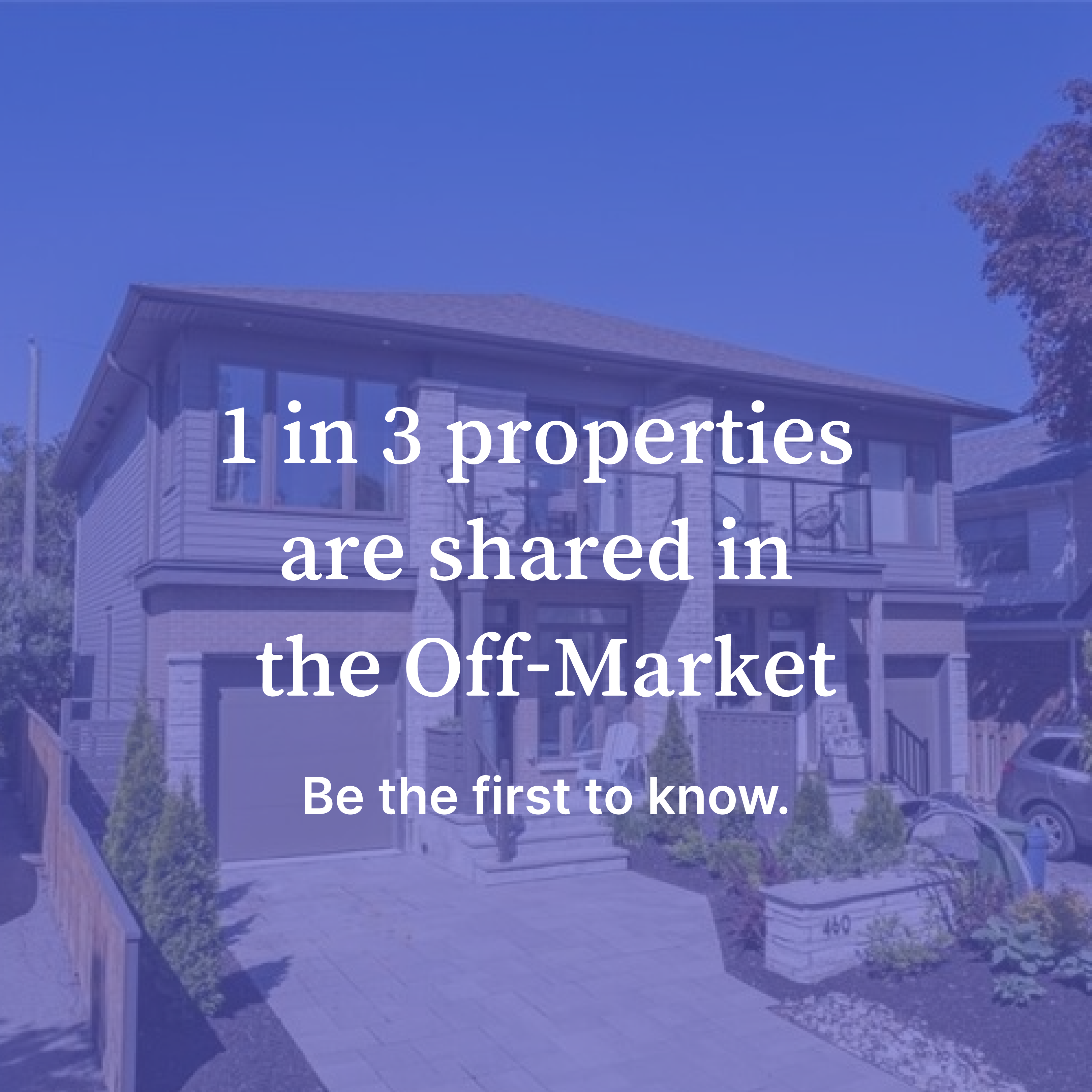 1 in 3 properties are shared in the off-market